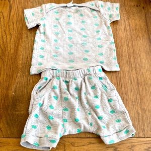 Kate Quinn shorts boys 6-12 months shorts set organic cotton short sleeve
